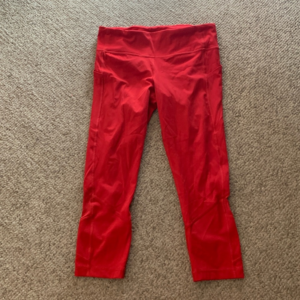 lululemon athletica Bright Red Capris